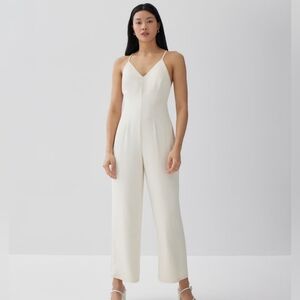 Love Bonito Womens Cream Jumpsuit Open Back Size Large